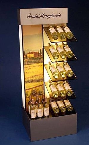 Durable Custom Metal Beverage Display Rack for Retail Shops Ideal for Bottled Wine & Drinks — view 4
