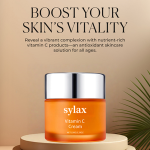 Crème à <span class=keywords><strong>la</strong></span> vitamine C ultra-hydratante, rajeunit <span class=keywords><strong>la</strong></span> <span class=keywords><strong>peau</strong></span>, booste <span class=keywords><strong>la</strong></span> fermeté, éclaircit le teint, tous types de <span class=keywords><strong>peau</strong></span>, 150 g, Sylax - Product Image 5