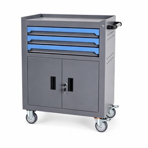 <span class=keywords><strong>Chariot</strong></span> à outils mobile pour mécanicien avec glissières <span class=keywords><strong>de</strong></span> tiroir à roulement à billes fluide, armoire à outils métallique roulante à double <span class=keywords><strong>porte</strong></span> - Product Image 1