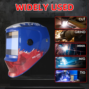 Masque de soudage à écran large avec 4 capteurs d'arc, ombrage réglable, alimentation solaire, vision couleur réelle, pour TIG MIG MMA, découpe et meulage - Product Image 4