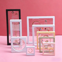 Boîte de présentation flottante 3D en TPU à membrane élastique pour collection de pièces commémoratives, badges et médailles