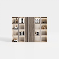 Classeur moderne de luxe léger à double porte Bibliothèque en bois pour mobilier de bureau pour fond de bureau du président