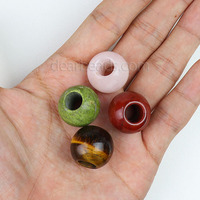 Rondelles d'agate Unakite 20mm, perles de pierre précieuse à grand trou, perles de pierre à grand trou pour la conception