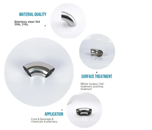 ASTM A403/A403M WP316 coude à long rayon 4 ''coude à <span class=keywords><strong>90</strong></span> degrés raccord de tuyau en acier inoxydable - Product Image 4