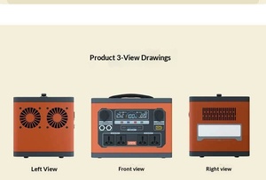 สถานีไฟฟ้าพกพา 2000W-3000W ลิเธียมไอออน MPPT แบตเตอรี่โซลาร์ อินเวอร์เตอร์คลื่นไซน์บริสุทธิ์ สำรองไฟรถยนต์ - Product Image 2