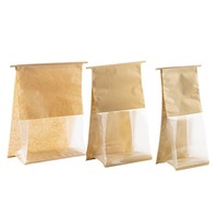 Fil croustillant bord roulé tranché Toast neige croustillant fenêtre huit côté étanchéité auto-portant recyclable papier Kraft sérigraphie