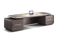 Ensemble de bureau et de chaises de direction de luxe Table de patron moderne Mobilier de bureau de direction personnalisé