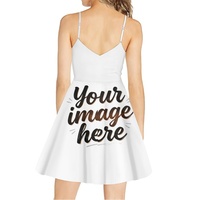 Robe d'été décontractée à bretelles fines et col en V, jupe à motif, taille ajustable, coupe trapèze, grande taille, sexy pour femmes