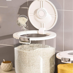 <b>Large</b> Capacity <b>Plastic</b> Rice <b>Storage</b> <b>Container</b> 5kg 10kg 15kg Dustproof Eco-Friendly Food Grade Rice Dispenser - Product Image 4