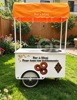 Chariot à glace roulant, Chariot de vente de glace, Chariot alimentaire, Chariot à glace en coupes, Chariot à glace roulante électrique, Chariot à glace à vélo