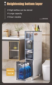 Miễn Phí-intall khoảng cách lưu trữ ngăn kéo tủ 5 lớp ngăn kéo phòng tắm <span class=keywords><strong>18</strong></span> cm chiều rộng lưu trữ kẽ hở tủ nhựa lưu trữ tủ - Product Image 4