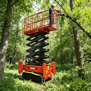 Plataforma Elevadora de Tijera Autopropulsada de 6m, 10m, 12m, Plataforma de Trabajo Aérea con Ruedas, Plataforma Elevadora Móvil para Exteriores - Product Image 2