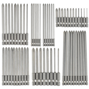 S2 Material Phillips <b>Screwdriver</b> <b>Bit</b> <b>Set</b> 150mm 100mm 75mm Long Silver Finish - Product Image 1