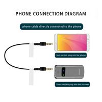 Microphone sans fil Lavalier XTUGA DKS-W4 pour smartphones et appareils photo reflex numériques - Portable, léger, 30 canaux, portée jusqu'à 50 m