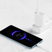 Cargador Superrápido de Alta Calidad de 120 W con Enchufe Europeo, Cargador Gan con Cable Tipo C de 6 A para Xiaomi