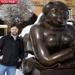Sculpture de Fernando <span class=keywords><strong>Botero</strong></span>, femme nue allongée en bronze, directement de l'usine - Product Image 6