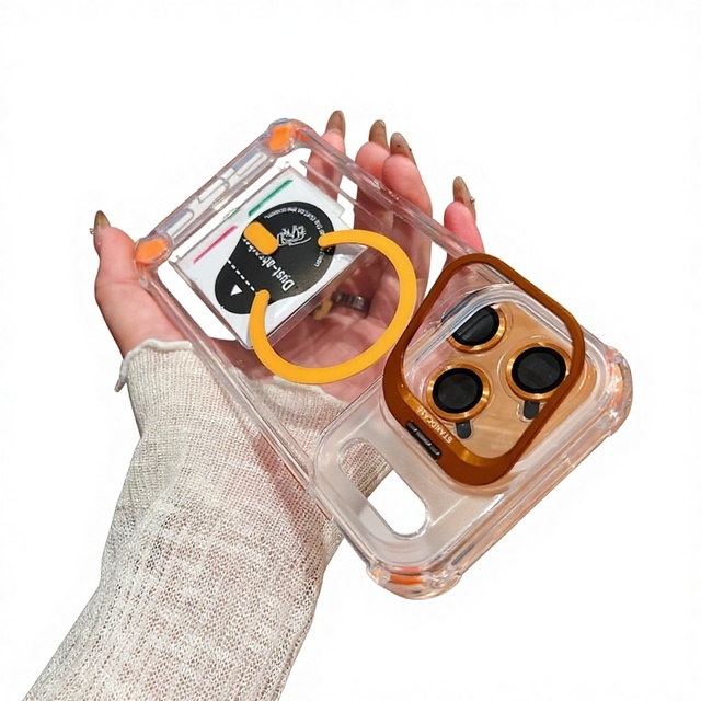 For 17 Pro Max Magnetic Mount 3D Design Camera Protector Drop-Resistant Mobile Phone Case