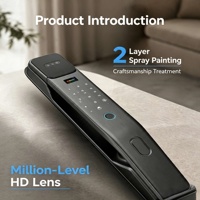 Serrure de porte intelligente à reconnaissance faciale 3D, interphone vidéo, empreinte digitale, clavier RFID, application Tuya WiFi, verrou de sécurité pour la maison
