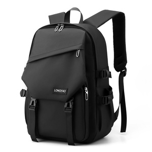 Large-Capacity <b>Backpack</b> for <b>College</b> Students Men's Simple Versatile Design with Portable Polyester Lining - Product Image 4