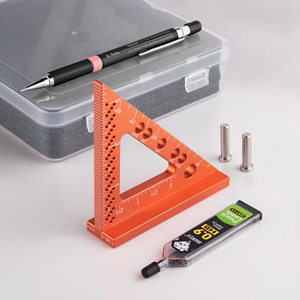 Woodworking Precision Multi-Angle Measure Ruler <strong>Carpenter</strong> Square Pocket <strong>Tool</strong> with Marking Laser Fixed Angle Pin 3.5" Square <strong>Tool</strong> - Product Image 2