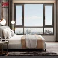 Fenêtre coulissante moderne personnalisée en aluminium à double vitrage avec moustiquaire en acier inoxydable et persienne extérieure horizontale pliante isolante