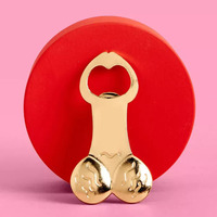 Abridor de Botellas de Cerveza con Forma de Pene, Creativo y Divertido, de Metal Dorado, Recuerdos para Despedida de Soltera, Regalos para Invitados