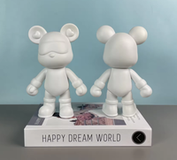 Vente en gros DIY Fluide Ours Teddy Ours violent Ours sombre Peinture Creative Home Decorations Handmade Doll Figurine Toys