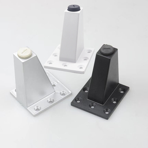 Pieds de meuble de cuisine réglables en plastique avec plaque de support inférieure – Pièces et accessoires pour armoires de cuisine - Product Image 1