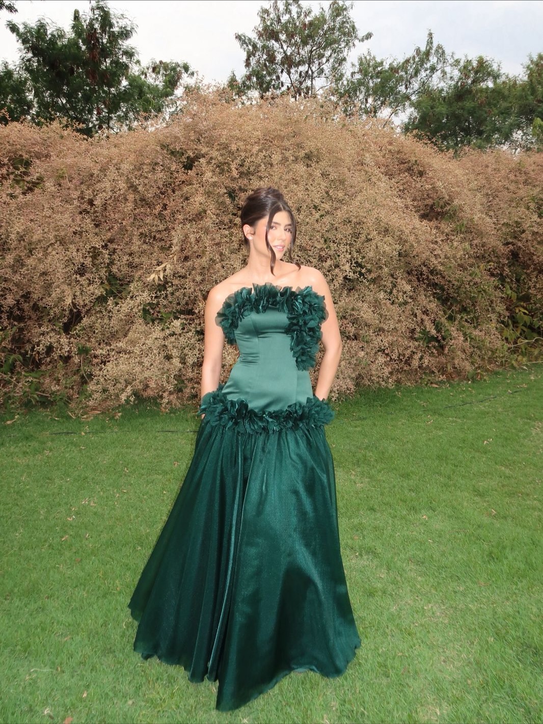 sachin and babi light blue dress Emerald Green Dress main image 0