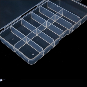11 Grid <b>Storage</b> <b>Box</b> Nail Crystal Rhinestone Acrylic Tip Empty Rectangle Container Salon Manicure Bead Stone Organizer <b>Tool</b> - Product Image 6