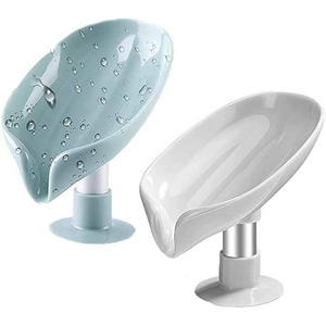 <span class=keywords><strong>Portasapone</strong></span> a ventosa a forma di foglia, auto-drenante, regolabile in altezza, da parete, per bagno, <span class=keywords><strong>doccia</strong></span>, lavabo - Product Image 1