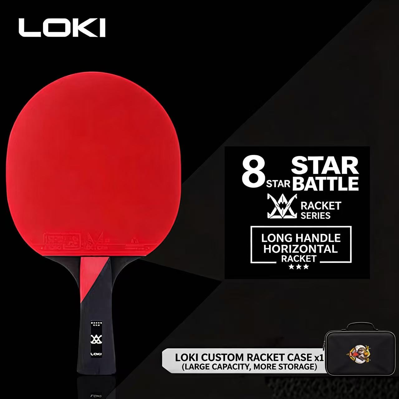 ไม้แร็กเก็ตแนวนอน RedE8 รุ่น Star ด้ามยาว