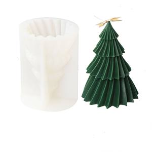 Stampi in Silicone per Candele a Forma di Albero di Natale a Spirale HY, Stampo per Candele a Colonna a Forma di Pino per Realizzare Candele Aromatiche in Cera di Soia e <span class=keywords><strong>Resina</strong></span> Epossidica - Product Image 2