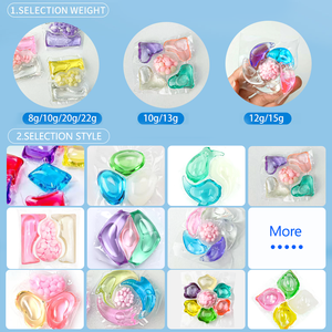 OEM 3-in-1 floreale ottuplicato concentrato Gel per bucato usa e getta per il lavaggio di indumenti cialde di sapone liquido - Product Image 6