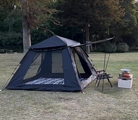 Tente Oxford classique automatique quatre saisons pour 3-4 personnes, double couche, une chambre, avec imperméabilisation 2000-3000 mm, idéale pour la famille