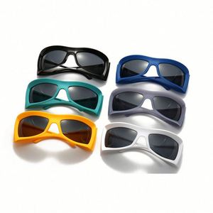 Gafas de Sol Cuadradas Extra Grandes de Moda 2022, Montura Gruesa, Estilo Punk, Cyberpunk, Y2K, para Hombre y Mujer - Product Image 4