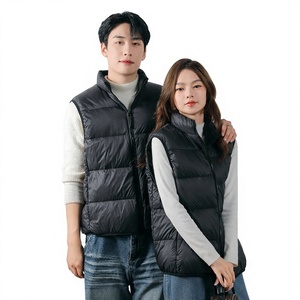 <span class=keywords><strong>Chaleco</strong></span> Unisex de Plumón de Pato 90% para Invierno con Cuello Alto y Cierre de Cremallera, Cálido para Exteriores, Otoño/Invierno - Product Image 1