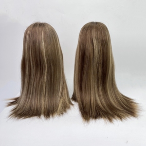 EMEDA prix d'usine base de soie cendrée petites couches perruque juive de cheveux humains vierges européens perruques casher - Product Image 6