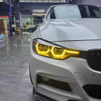 Plaques DRL multicolores JY RGB compatibles avec BMW Série 3 F30 F31 F35 2013-2019, kit de conversion de phares au xénon LED contrôlable par application