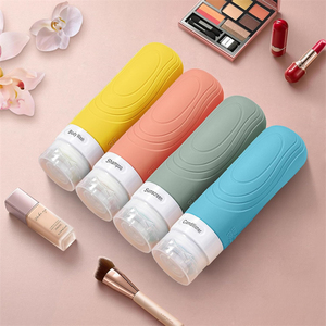 ชุดขวดซิลิโคนพกพาขนาด 90 มล. สำหรับใส่เครื่องใช้ในห้องน้ำ แบบนำกลับมาใช้ใหม่ได้ ป้องกันการรั่วซึม เหมาะสำหรับการเดินทาง กิจกรรมกลางแจ้ง วิ่ง ท่องเที่ยว และใส่โลชั่น - Product Image 2