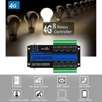 Contrôleur GSM 4G SUP8, relais 8 canaux, interrupteur de puissance, minuterie avec capteur de température et d'humidité, commande à distance automatique par SMS et application, marche/arrêt