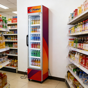 <span class=keywords><strong>Réfrigérateur</strong></span> commercial à porte vitrée pour boissons, nouveau modèle vertical, équipement de réfrigération avec éclairage LED et compresseur numérique, idéal pour les magasins. - Product Image 1