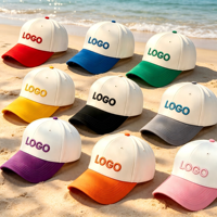Op maat gemaakte OEM baseballcaps met logo, groothandel, gestructureerd frame, 100% katoen, standaard 5-delige, tweekleurige, unisex sport- en visserspetten