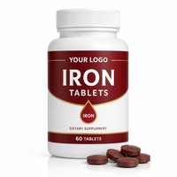 Comprimés OEM Iron Blood Builder 180 unités - Supplément de fer en vrac pour le soutien des globules rouges et le soulagement de l'anémie