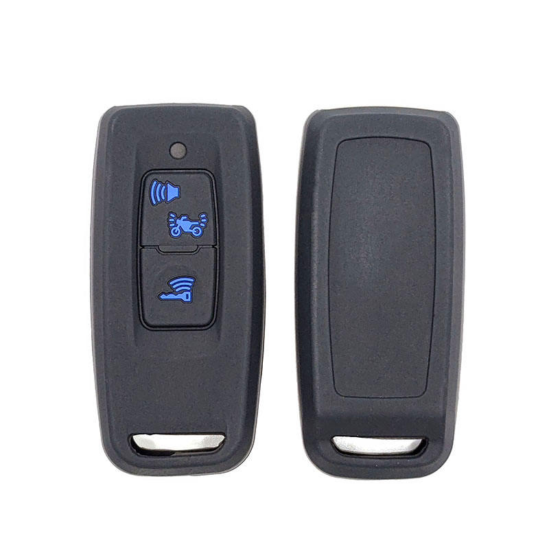 Black with blue button