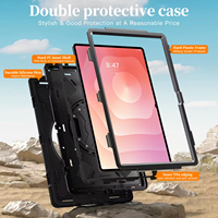 Casing Silikon Tangguh Anti Benturan untuk Samsung Galaxy Tab S11 Ultra 14.6 Inci 2025 dengan Tempat Pensil dan Tali Selempang