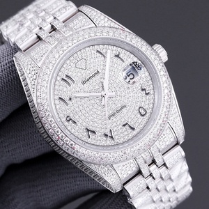 Montre mécanique pour homme de luxe, bracelet en acier inoxydable, saphir, étanche, édition limitée, avec moissanite VVS de qualité supérieure - Product Image 5
