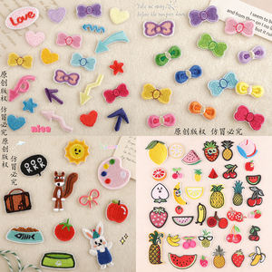 Мини термоотжим патчи случайные малогабаритные вышитые патчи для ремонта одежды идентификационная сумка и брелок для украшения - Product Image 5