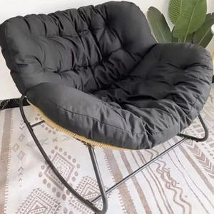 Fauteuil à bascule en rotin nid d'oiseau extra-large, style nordique de luxe, pour adultes, parfait pour le salon, le balcon - Product Image 3