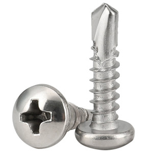 Vis autoperceuses à tête cylindrique fraisée M4.2 M4.8, vis à fenêtre à embase cruciforme 13mm-50mm en acier inoxydable 410 - Product Image 5